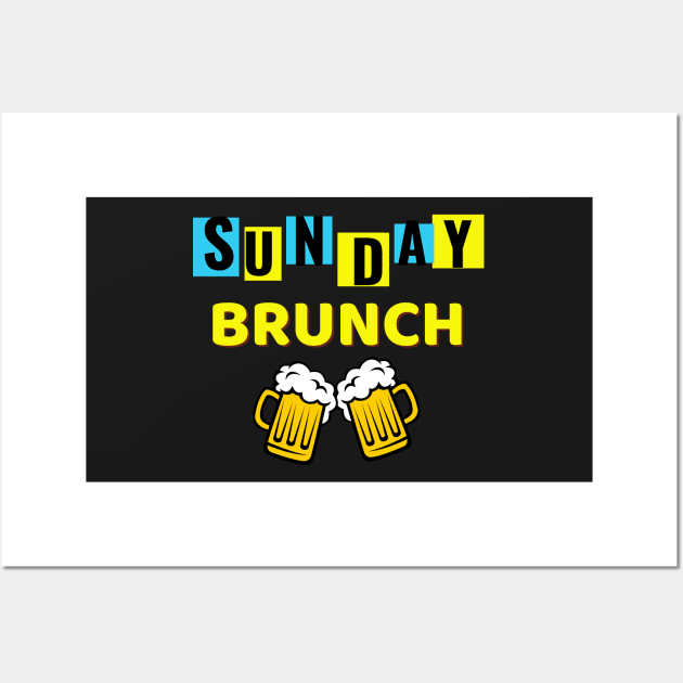 Sunday Brunch Drinking / Sunday Brunch Drinking Funny Wall Art by Famgift